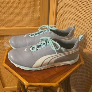 Puma Sky Blue Grey Athletic Shoes Golf Womens 5.5